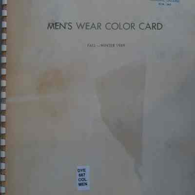Men's wear color card : Fall-winter 1969.