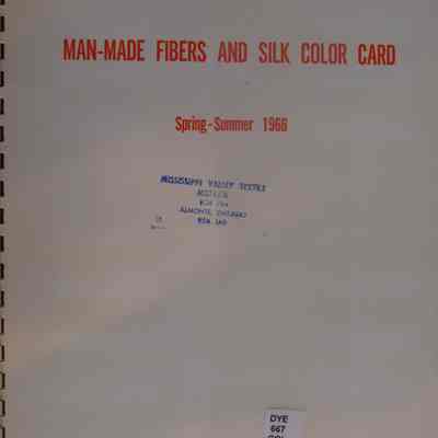 Man-made fibers and silk color card : Spring-summer 1966.