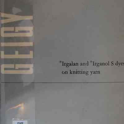 Irgalan and irganol S dyes on knitting yarn.
