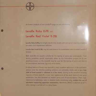 Levafix ruby E-FB and levafix red violet E-2BL.