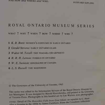 Women's costume in early Ontario / By K.B. Brett.