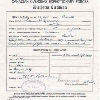 Discharge Certificate