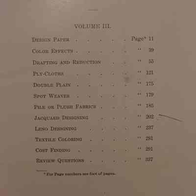 Cyclopedia of textile work : A general reference library on cotton, woolen and worsted yarn manufacture, weaving, designing, chemistry and dyeing, finishing, knitting, and allied subjects / Prepared by a corps of Textile Experts and Leading Manufactureres.