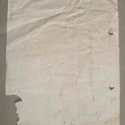 Almonte Co-operative Cold Storage receipt for Len Fulton