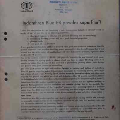 Indanthren blue er powder superfine*).