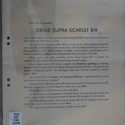 Sirius supra scarlet BN.