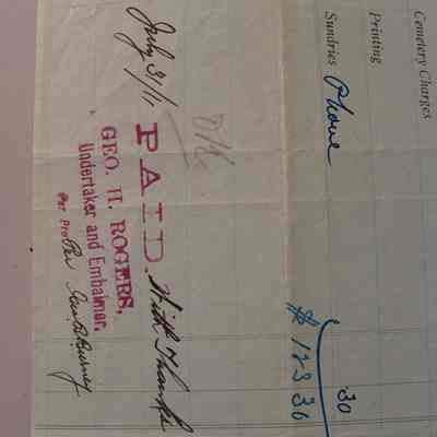 Funeral Director's Bill