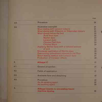 Albegal A, Albegal Bm Albegal C original CIBA products : The ABC of levelling agents for wool.