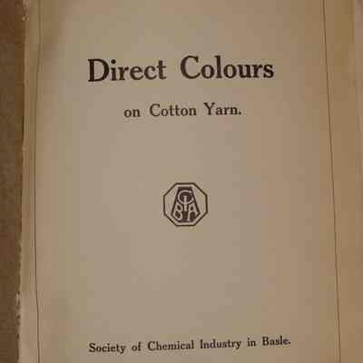 Direct colours on cotton yarn.