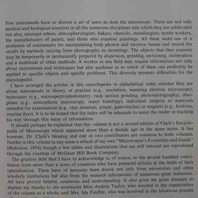 The encyclopedia of microscopy and microtechnique / Edited by Peter Gray.
