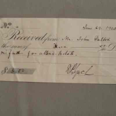 Receipt to John Fulton