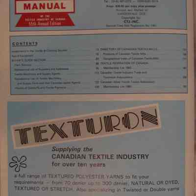 1983 Textile Manual / Edited and produced by the staff of Canadian Textile Journal.