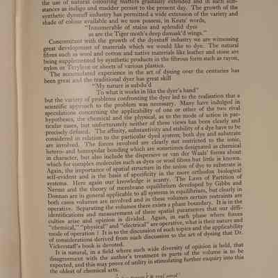 The physical chemistry of dyeing / By Thomas Vickerstaff.