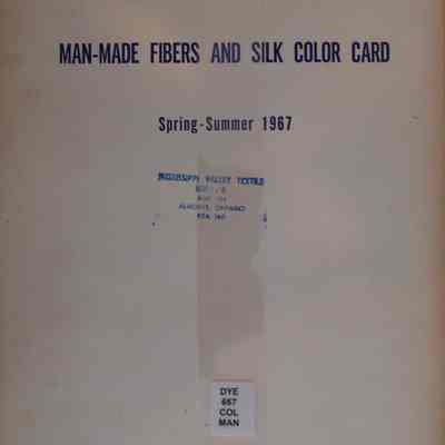 Man-made fibers and silk color card : Spring-summer 1967.