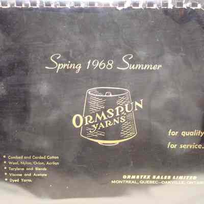 Spring 1968 Summer : Ormspun yarns.