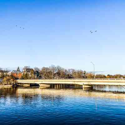 Empty Queen Street Bridge During COVID-19
