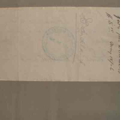 Receipt from Bank of Montreal