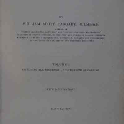Cotton spinning / by Wiliam Scott Taggart.