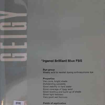 Irganol brilliant blue FBS.