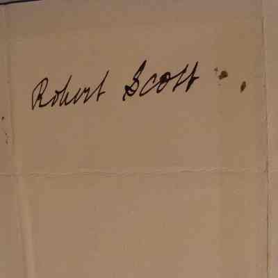 close-up of signature on back