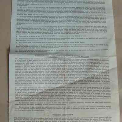 Chas. E. Symington Contract Form for Len Fulton