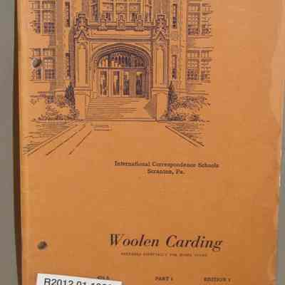 Woolen Carding : 476 A, Part 1 / By I.C.S. Staff.