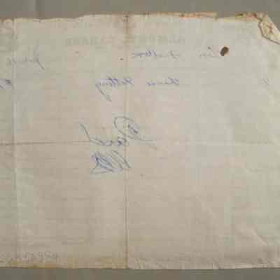 Almonte Garage receipt for Len Fulton