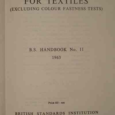 Methods of test for textiles / British standards institution.
