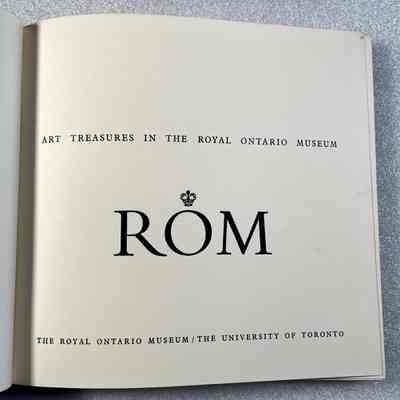 Art Treasures in The Royal Ontario Museum - Inside Title Page: The image shows a book page titled "Art Treasures in the Royal Ontario Museum."