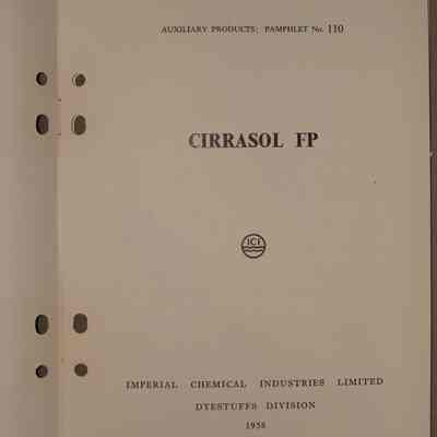 Cirrasol FP. Pamphlet, No. 110.