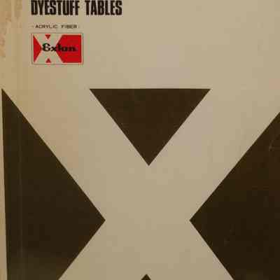 Introduction to manufacturing techniques: Dyestuffs Tables. n.d.