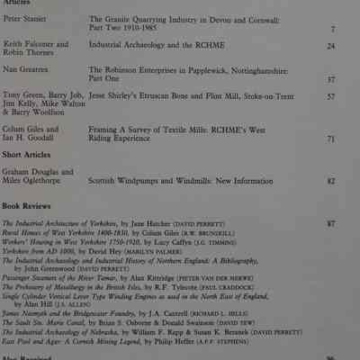 Industrial archaeology review.