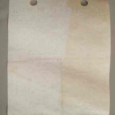 Almonte Co-operative Cold Storage receipt for Len Fulton