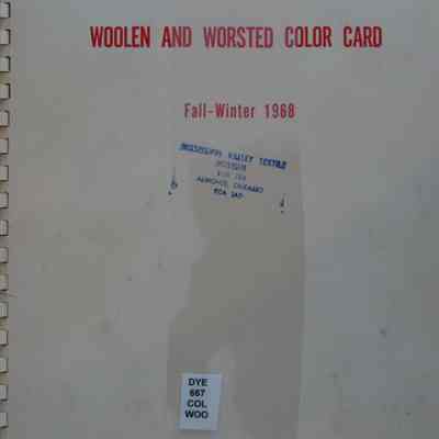 Woolen and worsted color cards : Fall-winter 1968.