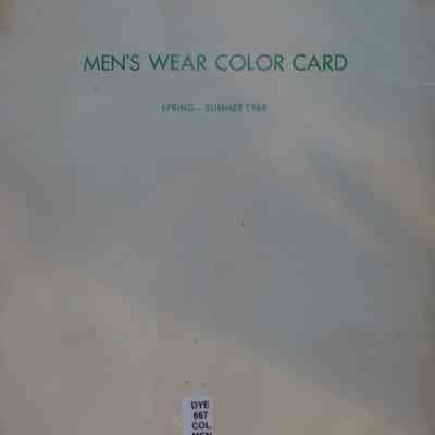 Men's wear color card : Spring-Summer 1969.