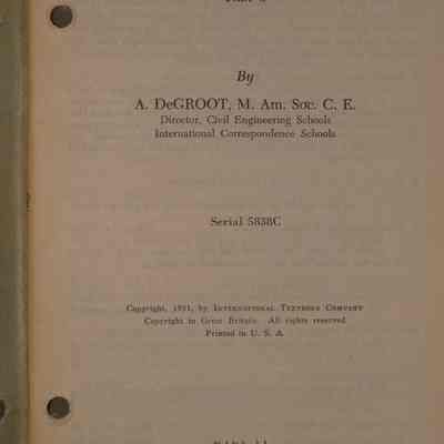 Engineering mechanics : 5838 C, Part 3 / By A. DeGroot.