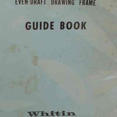 Even-draft drawing frame : Guide book for erecting, setting and maintenance models "M" through "M7".
