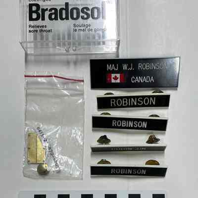 2021.07.09.02a-f Bradosol container and contents: Origsize: 91.5cmX15.5cm; Origformat: Artifact