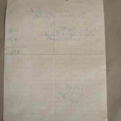 Irval Motors receipt for Mr. Len Fulton
