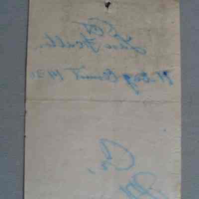 N. S. Lee & Son Hardware and Coal receipt for Len Fulton