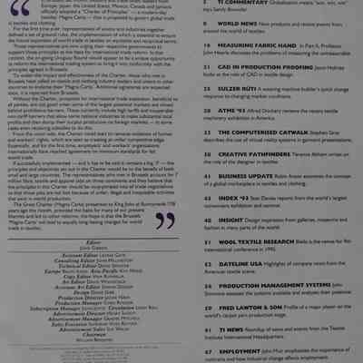 Textile horizons : Editor John Gibbon. International /