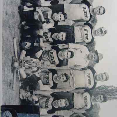 Black and White Photo of Peterson's Team
