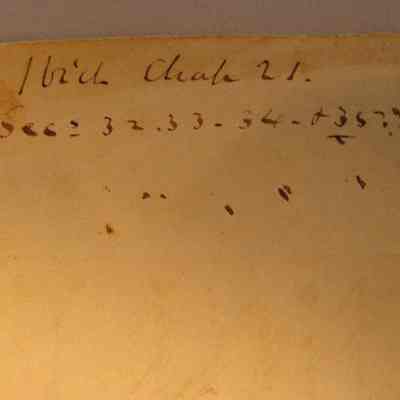 close-up of back page text