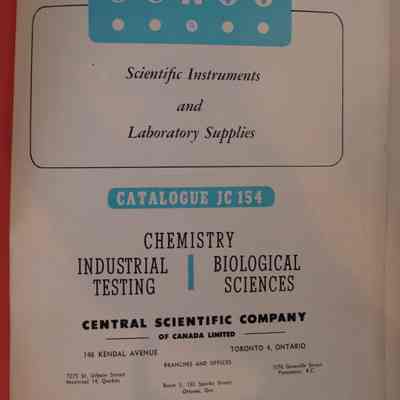 Scientific instruments and laboratories : Catalogue JC-154.