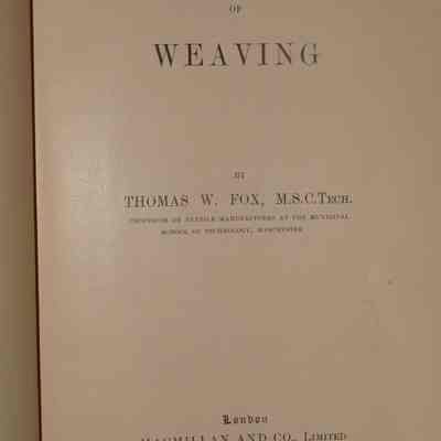The mechanism of weaving / By Thomas W. Fox.