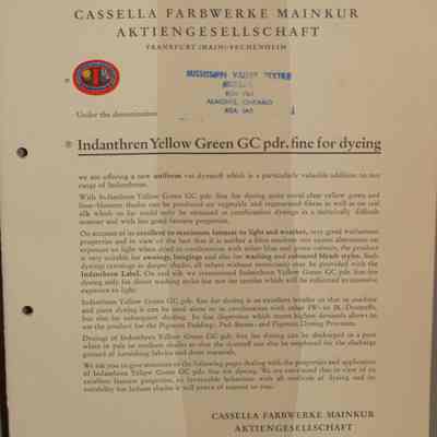 Indanthren yellow green GC pdr. fine for dyeing.