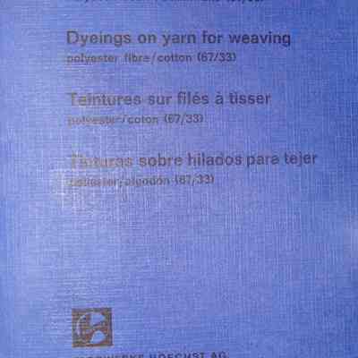 Dyeings on yarn weaving : Polyester fibre/cotton 67/33.