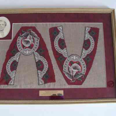 Front of beaded slippers