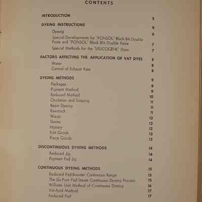 Vat dyes on cotton.