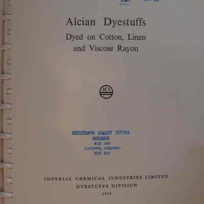 Alcian dyestuffs : Dyes on Cotton, Linen and Viscose Rayon.